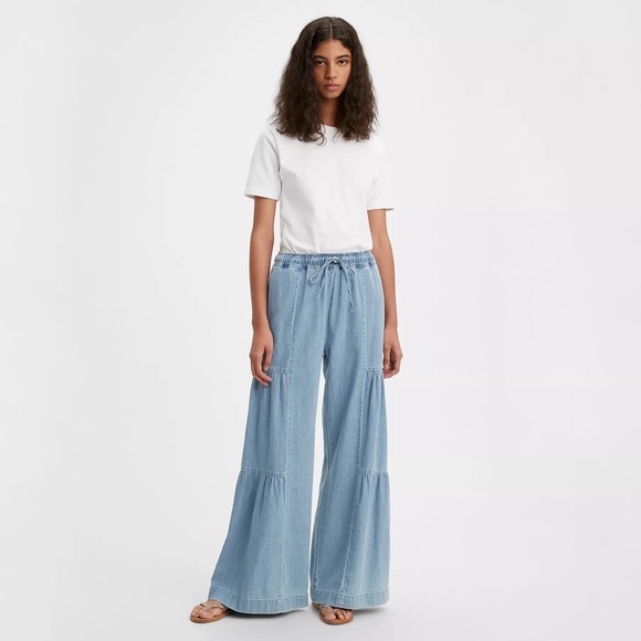 NWT Free People Levi’s Made & Crafted Moroccan Jogger Denim Pant Leisure Wash - Picture 4 of 16